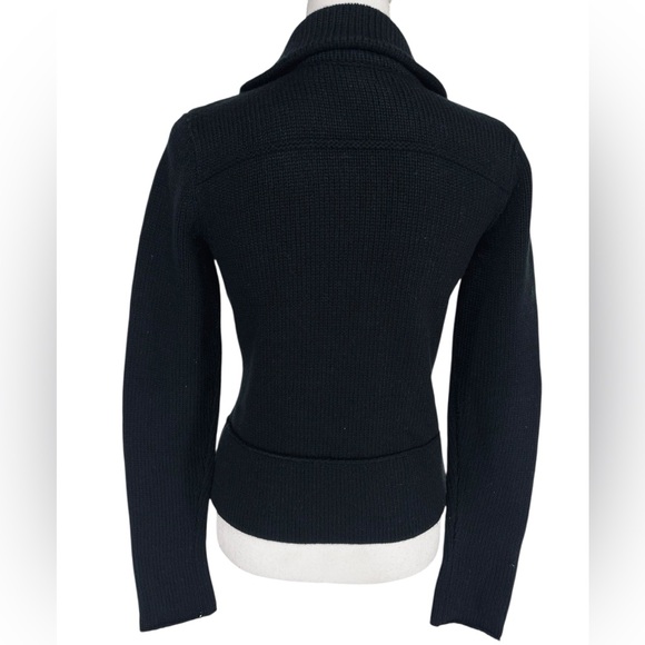 CAROLE LITTLE / Black Moto Sweater / Small - Picture 4 of 9